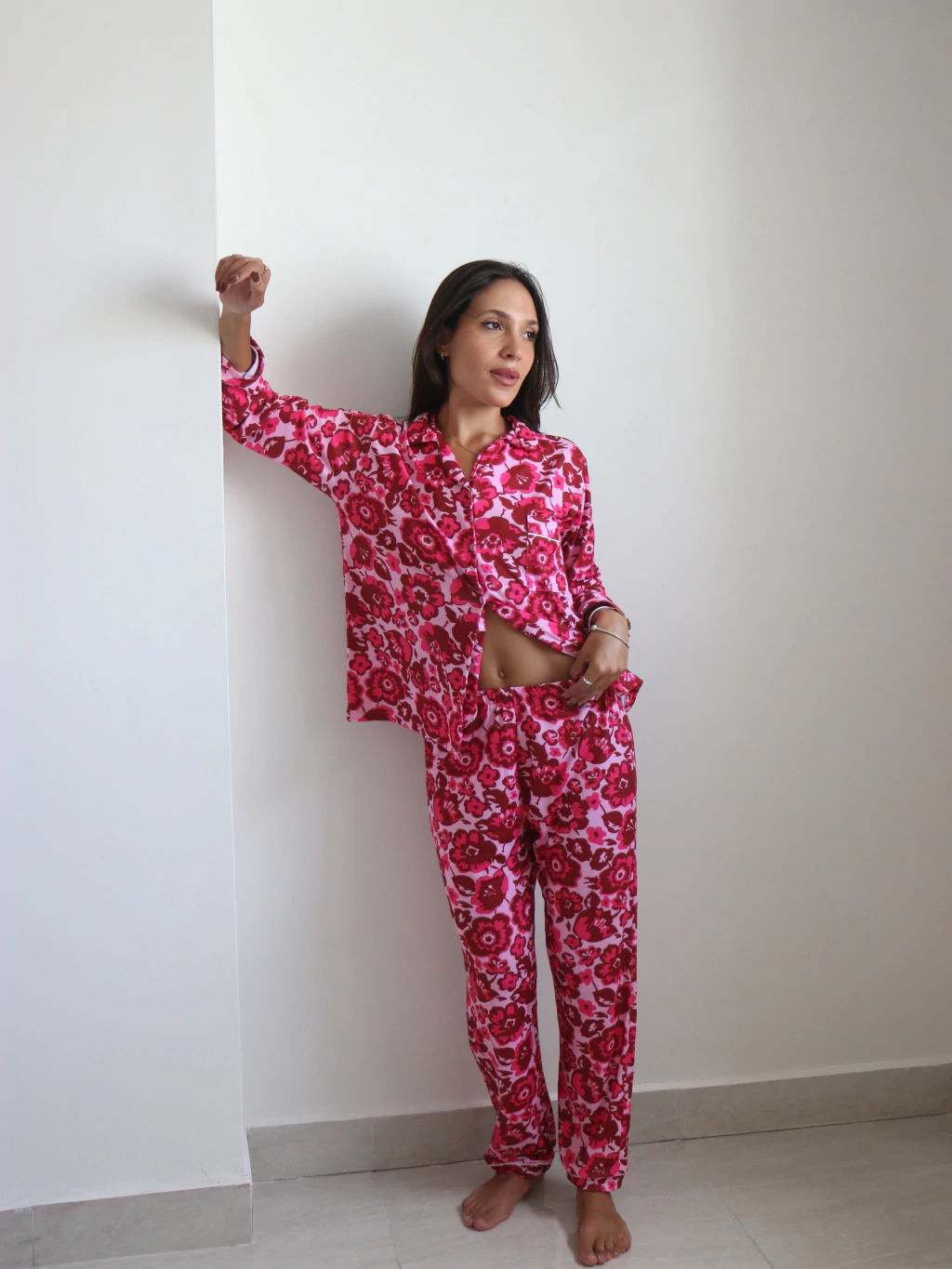 Pijama Camisero Flores - Imagen 2