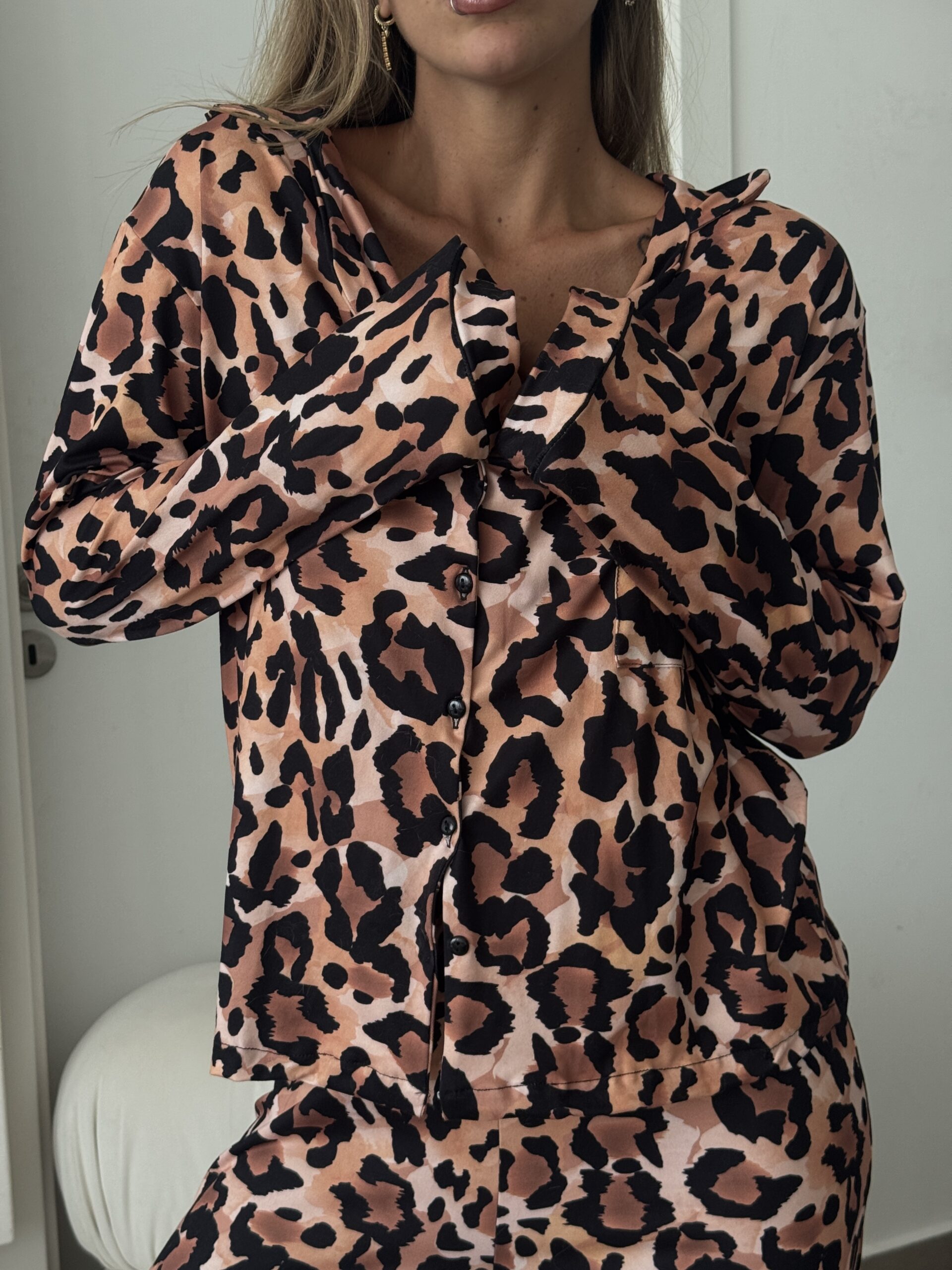 Pijama Camisero Animal Print