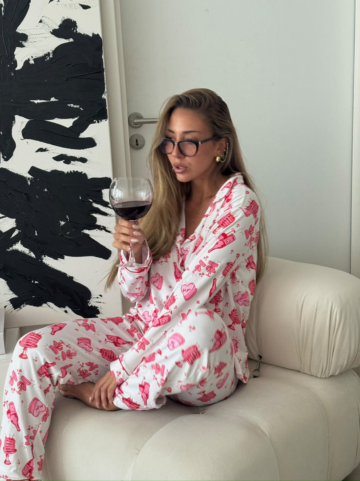 Pijama Camisero Vino y Pasteles - Imagen 2
